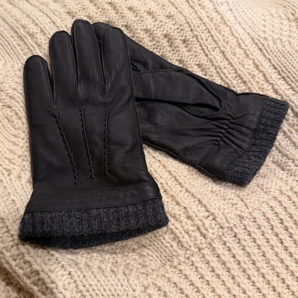 Men’s Sheepskin gloves 100% Leather/Cashmere Gloves Xl